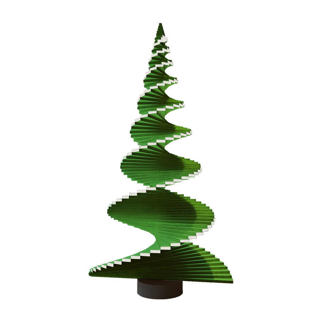 Spiral Juletre Grønn/Hvit