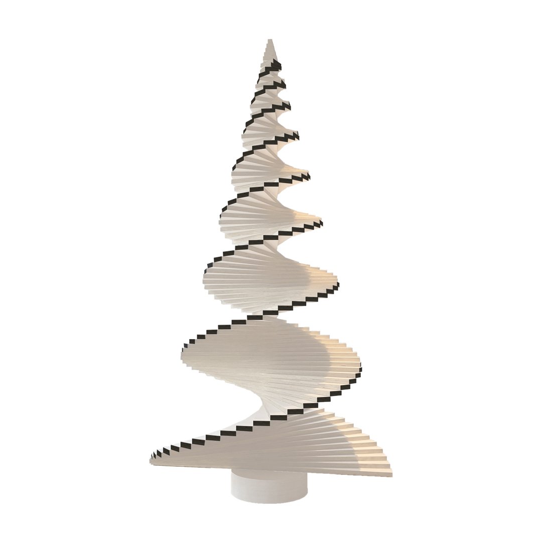 Spiral Juletre - Hvit/Sort